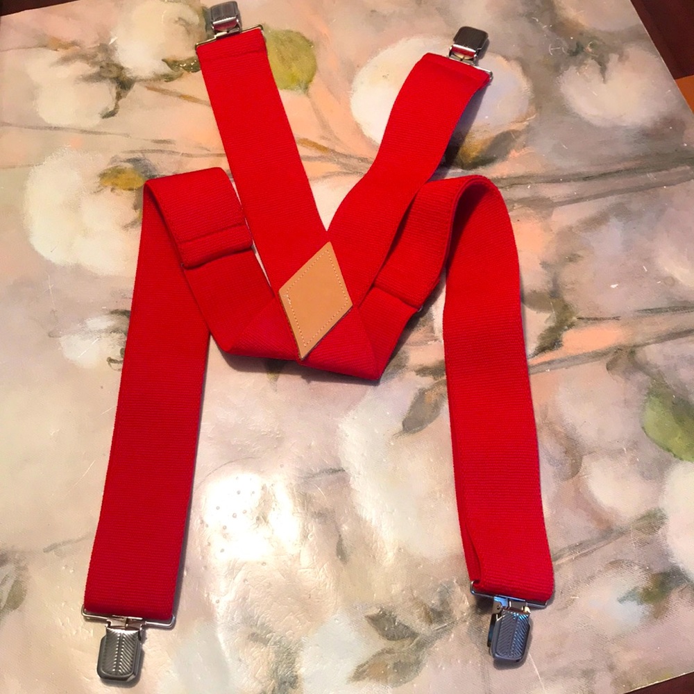 Red Stretchable Suspender - image 1